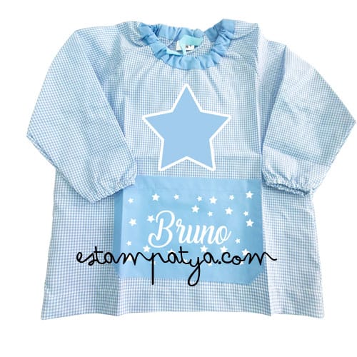 Productos personalizados para la vuelta al cole - Estampatya Babi personalizado estrella azul
