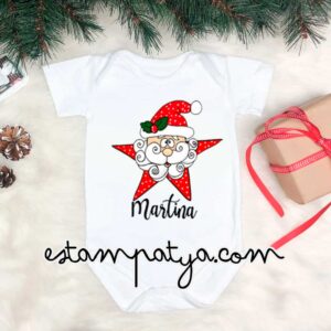 Saco regalos Reyes magos - Estampatya Body navidad personalizado estrella papa noel