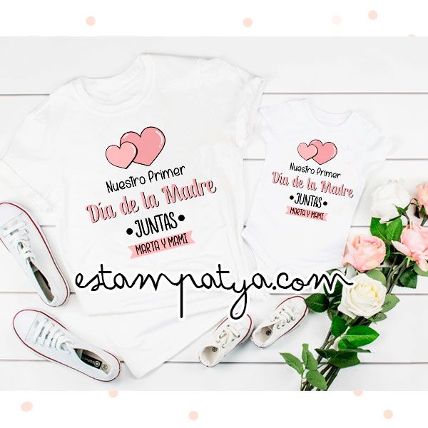Body "nuestro primer día de la madre juntos corazon" personalizado - Estampatya Nuestro primer día de la madre juntas corazon