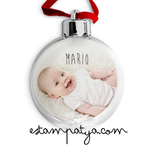 Bola navidad personalizada para decorar el árbol - Estampatya Bola navidad personalizada para decorar el árbol