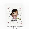 bolsa merienda personalizada para niños o niñas con diseño de dibujo pirata personalizada con nombre