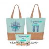 "Bolsa Profe del polo norte al polo sur no hay profe como tú" - Estampatya Bolsa profe personalizada del polo norte al polo sur