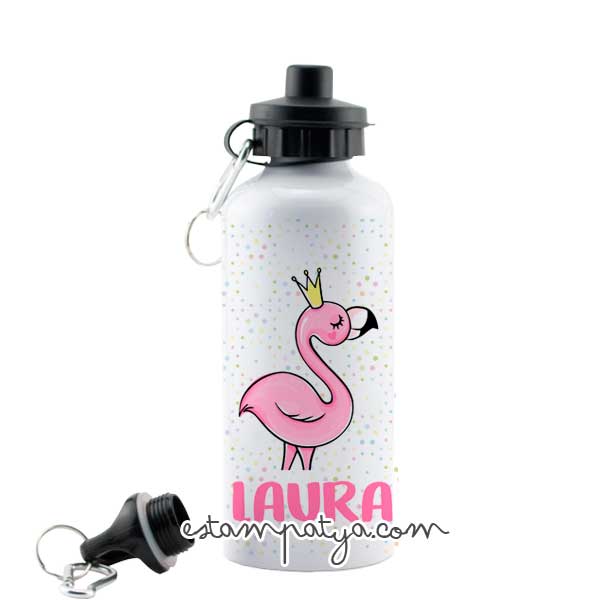 Botella personalizada flamingo - Estampatya Botella personalizada flamingo