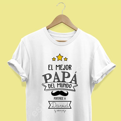 Camiseta el mejor papá del mundo pertenece a - Estampatya Camiseta el mejor papá del mundo pertenece a - Imagen 3