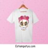 Camiseta Halloween Catrina blanca con diseño de calavera mexicana colorida