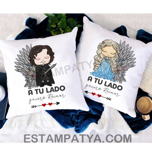 Cojines San Valentin a tu lado quiero reinar - Estampatya Cojines San Valentin a tu lado quiero reinar