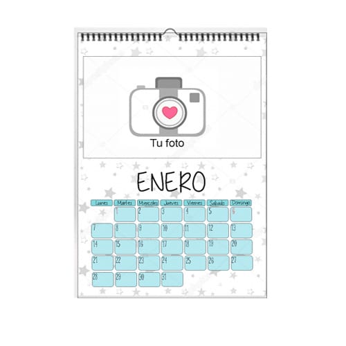 Calendario Pared personalizado diseño Estrellas - Estampatya Calendario Pared personalizado diseño Estrellas - Imagen 2