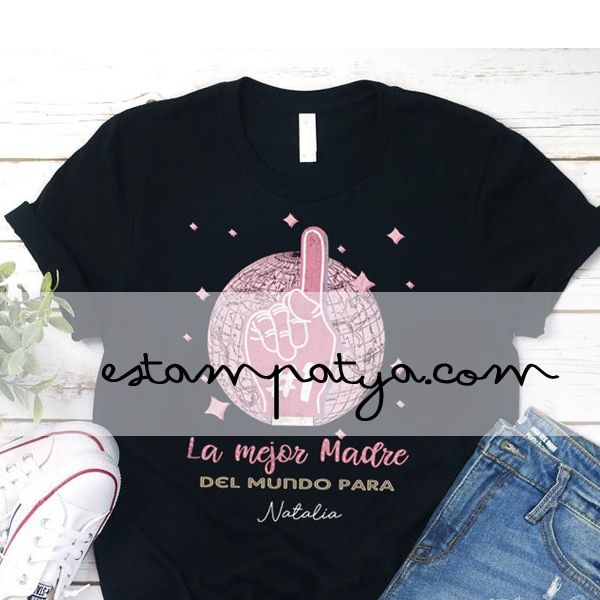 Camiseta la mejor madre del mundo personalizada - Estampatya Camiseta la mejor madre del mundo personalizada