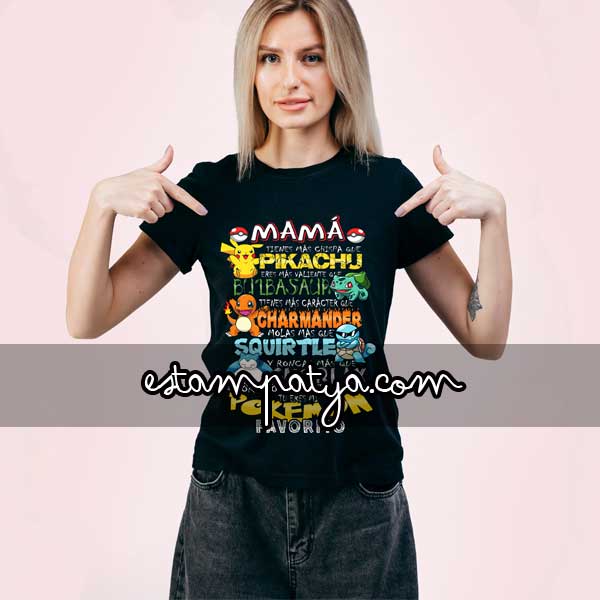 Camiseta mamá pokemon favorito - Estampatya Camiseta mamá pokemon favorito
