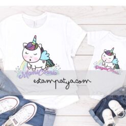 Camisetas mamá y peque unicornios