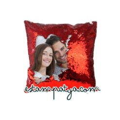 Cojín lentejuelas rojo San Valentín