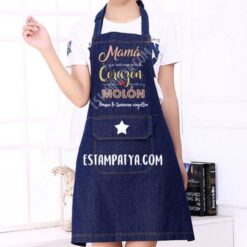 Delantal Mamá cocina con el corazón