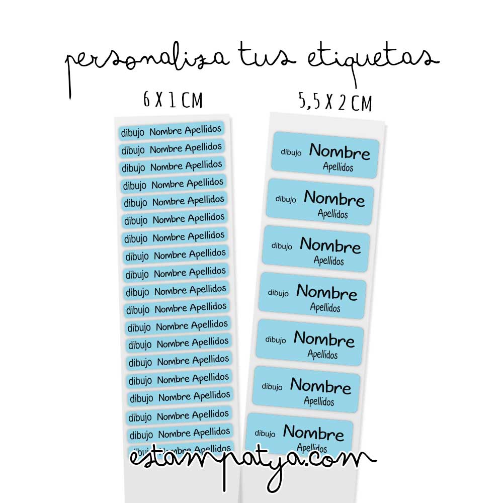 Etiquetas personalizadas para el cole - Estampatya Etiquetas personalizadas para el cole