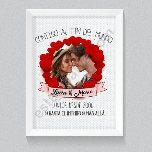 Lámina contigo al fin del mundo - Estampatya Lámina contigo al fin del mundo