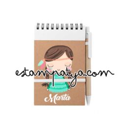 Libretas con boligrafo personalizadas diseño india