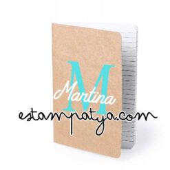 Libretas personalizadas con nombre e inicial para eventos