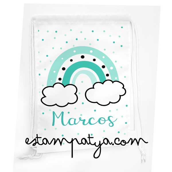 Mochila cuerdas personalizada arcoiris - Estampatya Mochila cuerdas personalizada arcoiris