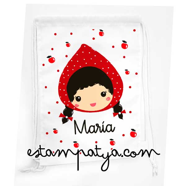 Mochila cuerdas personalizada caperucita new - Estampatya Mochila cuerdas personalizada caperucita new