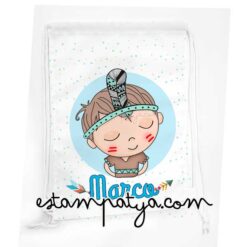 Mochila cuerdas personalizada indio o india