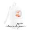 Mochila mini personalizada ciervo blanca