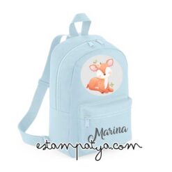 Mochila mini personalizadas ciervo - Estampatya Mochila mini personalizada ciervo celeste