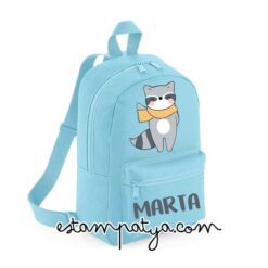Mochila mini personalizada mapache