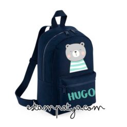Mchila mini personalizada osito rayas - Estampatya Mchila mini personalizada osito rayas - Imagen 2