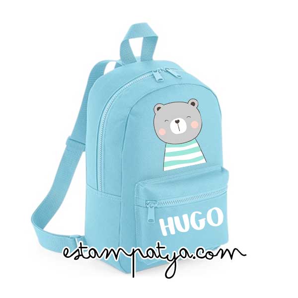 Mchila mini personalizada osito rayas - Estampatya Mchila mini personalizada osito rayas - Imagen 4