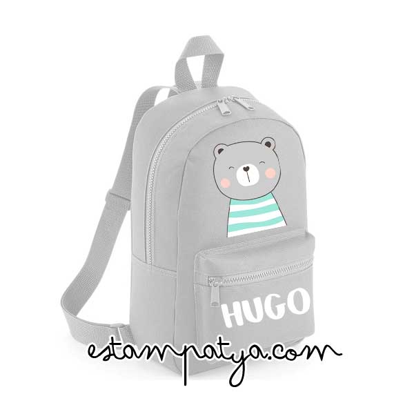 Mchila mini personalizada osito rayas - Estampatya Mchila mini personalizada osito rayas - Imagen 5