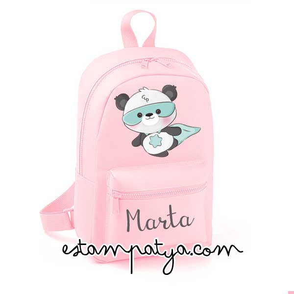 Mochila mini personalizada panda superheroe - Estampatya Mochila mini personalizada panda superheroe - Imagen 2