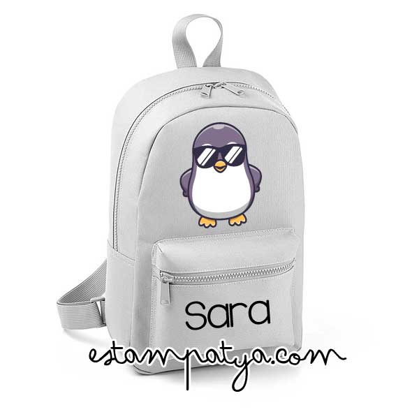 Mochila mini personalizada pinguino gafas - Estampatya Mochila mini personalizada pinguino gafas - Imagen 2