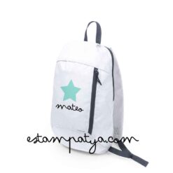 mochila personalizada con estrella para invitados