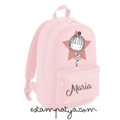 Mochila Rosa Bailarina Personalizada