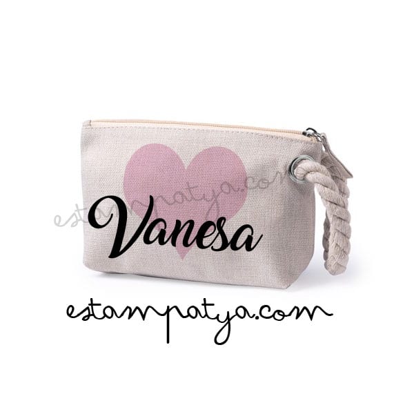 Neceser personalizado con corazón - Estampatya Neceser personalizado con corazón