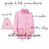 Bata personalizada cole con nombre y dibujo