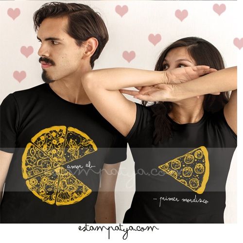 Pack camisetas amor al primer mordisco - Estampatya Pack camisetas amor al primer mordisco