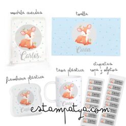 Pack guardería personalizado ciervo - Estampatya Pack guardería personalizado ciervo - Imagen 2