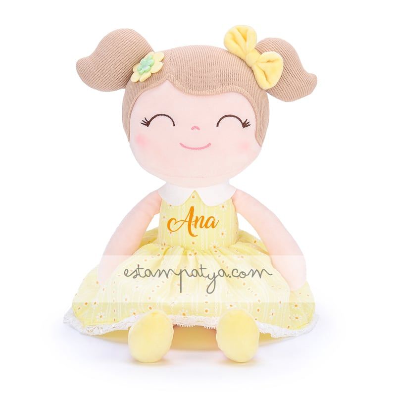 Muñeca Personalizada modelo "Vestido de Margaritas" - Estampatya Muñeca Personalizada modelo "Vestido de Margaritas"