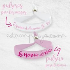 Pulseras personalizadas para la novia y sus amigas