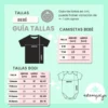 guia de tallas de camisetas y bodys de bebé para personalizar