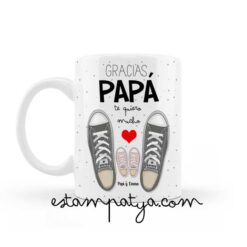 Taza papá gracias papa zapatillas
