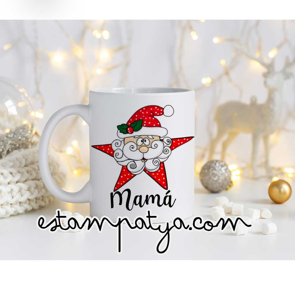 Taza Navidad personalizada Papa Noel - Estampatya Taza Navidad personalizada Papa Noel