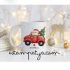 Taza personalizada coche papa noel - Estampatya Taza personalizada coche papa noel