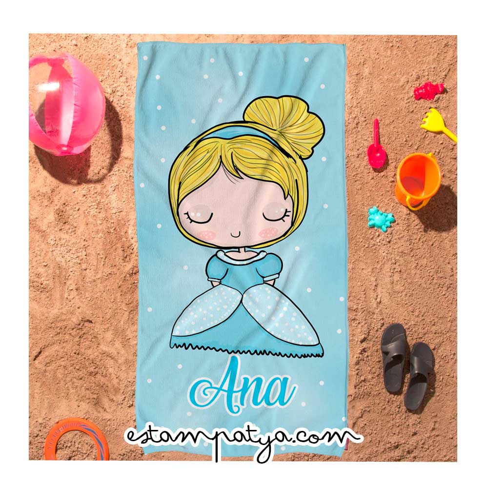 Toalla personalizada princesas - Estampatya Toalla personalizada princesas - Imagen 3