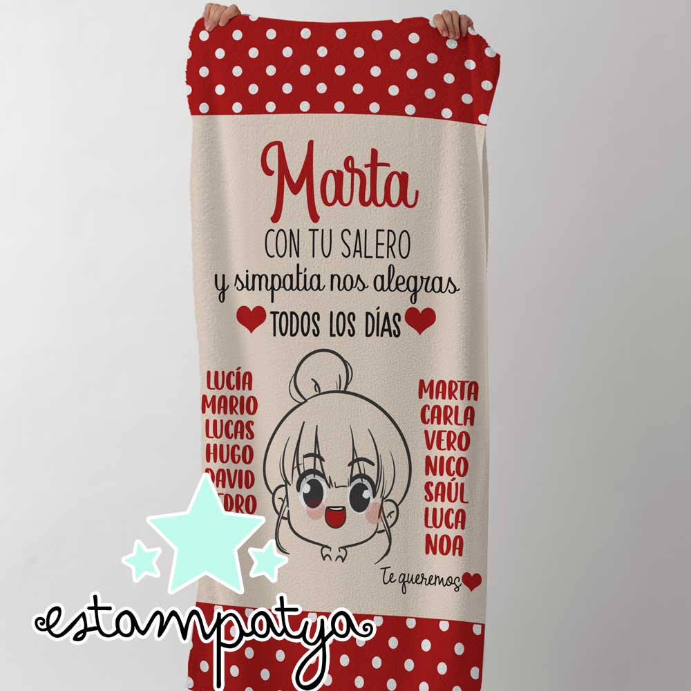 Toalla profe con tu salero y simpatía - Estampatya Toalla profe con tu salero y simpatía
