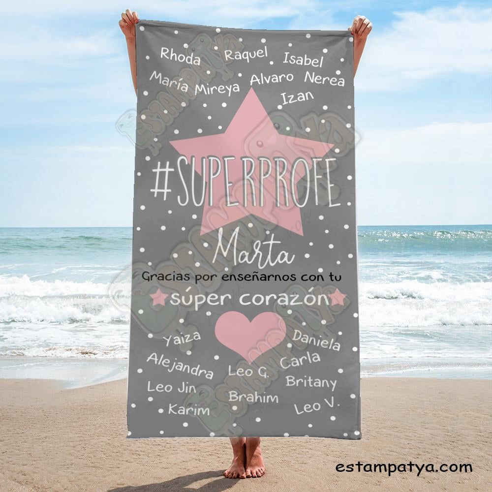 Toalla super profe personalizada - Estampatya Toalla super profe personalizada