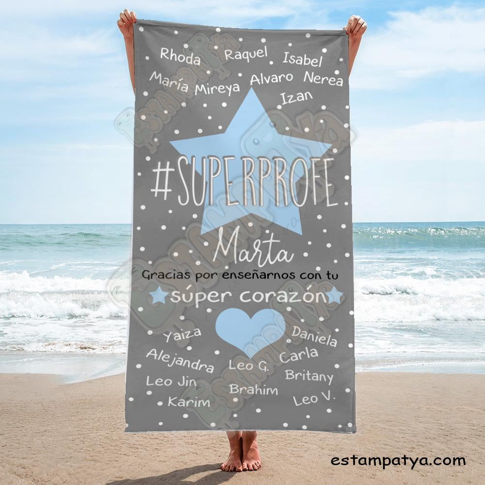 Toalla super profe personalizada - Estampatya Toalla super profe