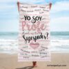 Toalla Profe personalizada yo soy profe cual es tu super poder - Estampatya Toalla yo soy profe cual es tu superpoder tonos rosas 5 | Estampatya