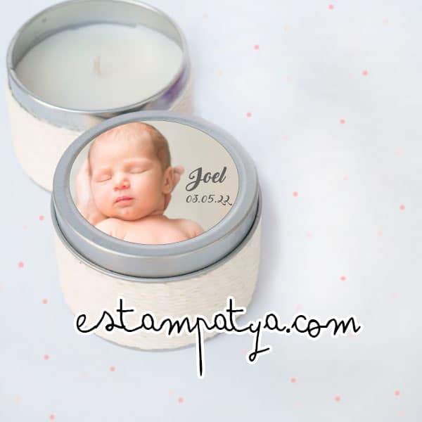 Vela Personalizada con foto para bautizos - Estampatya vela personalizada con foto para bautizo