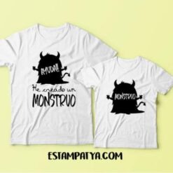 Pack camisetas papá Ayuda he creado un Monstruo